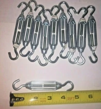 10 pc Turnbuckle Turn buckle Hook x Hook 7/32"  