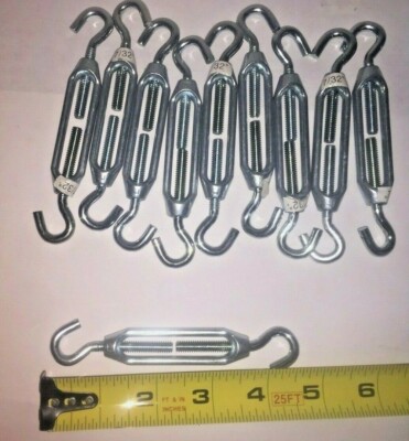 10 pc Turnbuckle Turn buckle Hook x Hook 7/32''  