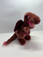 Vintage 1983 Dakin Purple Burgundy Dunkin Dragon 10in Plush Stuffed Animal