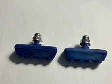 NEW BLUE OLD SCHOOL BMX FREESTYLE BRAKE PADS/SHOES (2 Included) UKAI ARAYA 7X