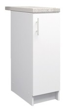 JD Greta Kitchen Base Unit Fixed Height 300mm Cabinet – White Matt With Worktop