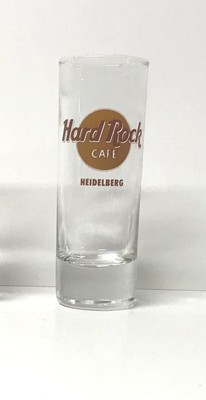 Hard Rock Cafe Heidelberg Souvenir Double Shot Cordial Glass Red Lettering Rare Ebay