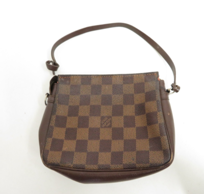 Authentic Louis Vuitton Damier Ebene Trousse Makeup Cosmetic Pouch