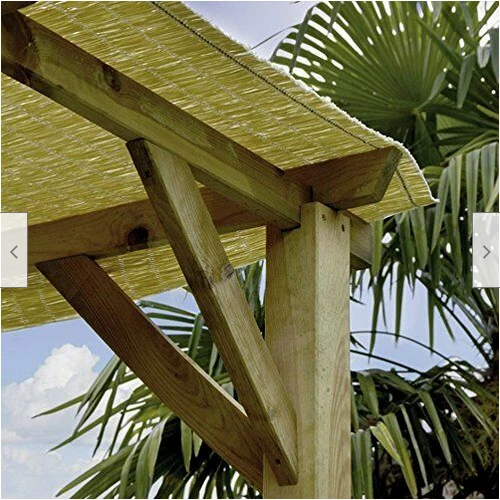 PERGOLA PERGOLATO GAZEBO IN LEGNO TETTOIA DA GIARDINO COPERTURA 3x3 MT 538 ST - Immagine 3 di 4