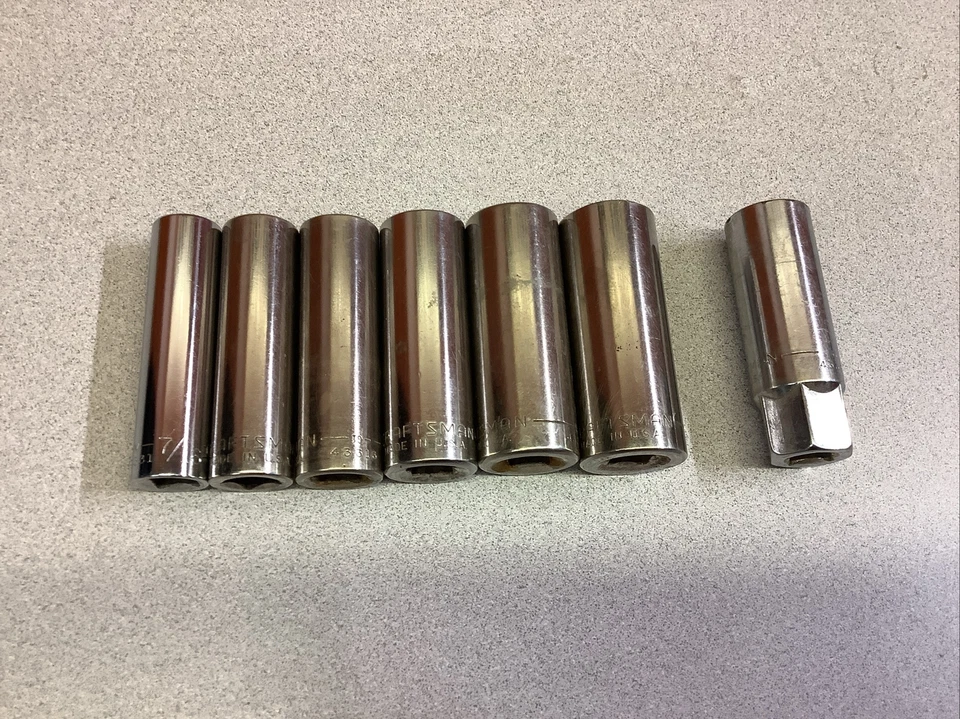 Craftsman 7pc G 6Pt 3/8" Drive Socket Set - Read Description - Mixed Set! - Image 2 of 4