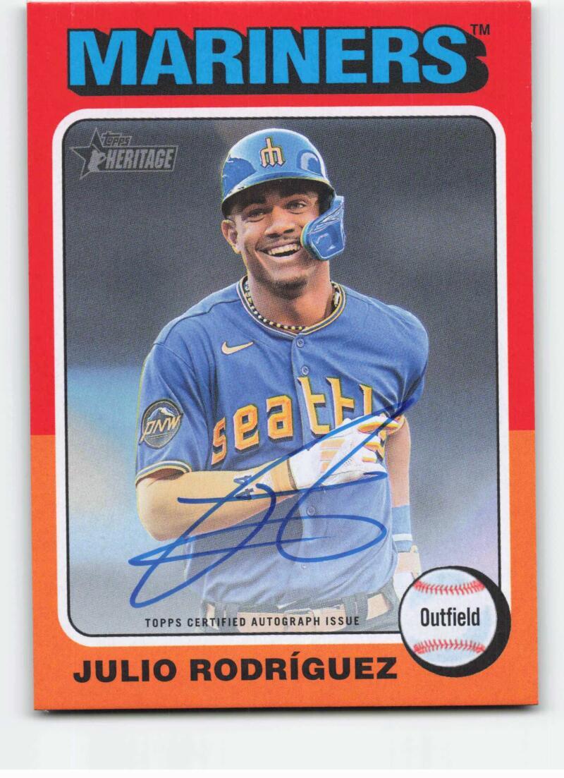 2024 Topps Heritage Real One Autograph #ROA-JR Julio Rodriguez NM-MT Auto Marine