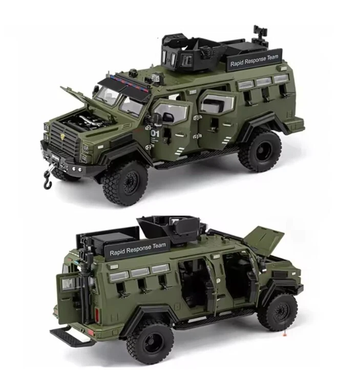 Unimog D'assalto Scala 1/24 Con Trazione e Luci Imponente Nuovo - Immagine 2 di 4