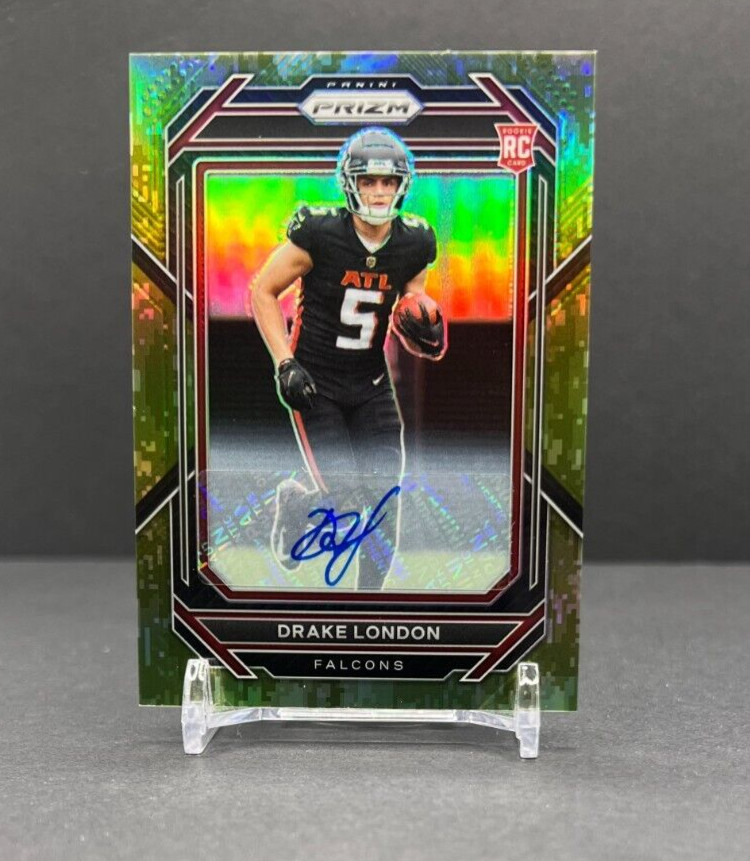2022 Panini Prizm Drake London CAMO PRIZM Rookie Autographs Auto 07/25 #308 SP🔥