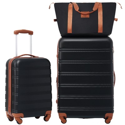 Hardshell Luggage Sets 2Pcs + Bag Spinner Suitcase TSA Lock Lightweight 20''+28''