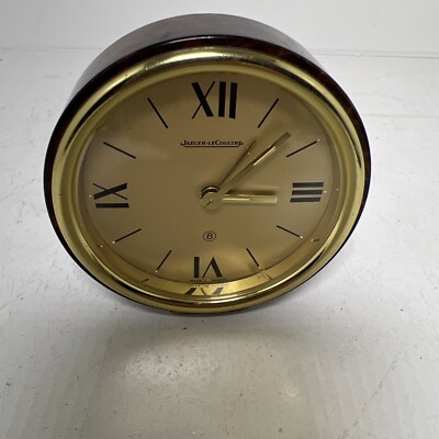 jager le coultre clock Round With Tortoise Shell 