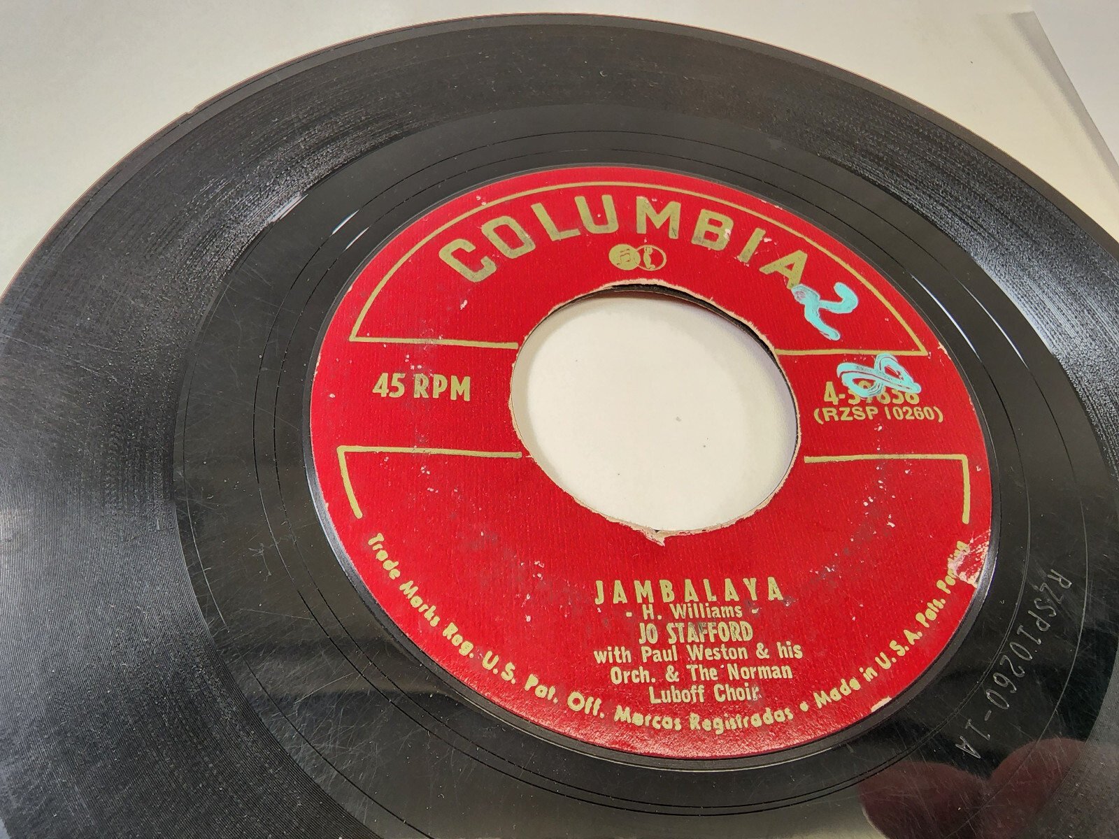 7" Jo Stafford With Paul Weston & His Orchestra ‎Jambalaya Early Autumn