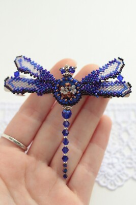 Alexandre de Paris Beaded Dragonfly Barette Alexandre De Paris Camellia Barrette - Authentic Vintage  main image 4