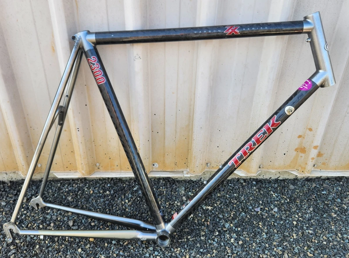 Vintage Trek ZX 2300 Exposed Black Carbon Road Bike Bicycle Frame