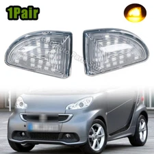 For 2007-15 Smart Fortwo W451 Clear Lens Amber Full LED Front Side Marker Lights