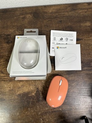 Microsoft Scroll Wheel Wireless Bluetooth Mouse Model 1929- Peach