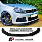VW Golf MK6 R20 R Gloss Black Front Splitter Spoiler Lip Body Kit Bumper 08 - 13