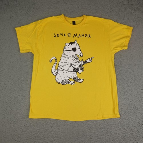 Joyce Manor Shirt Mens XL Yellow Gildan Possum Graphic Punk Band Midwest Emo