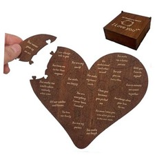 20 Reasons Why I Love You Gift Box,Romantic Heart Wooden Puzzle for Him, Her  