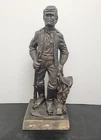 VTG Black American Buffalo Soldier Statue 15" Tuller Trophy (Read)