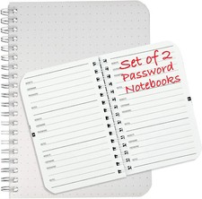 Password Book with Alphabetical Tabs: Spiral Bound Keeper for Internet Login. Or