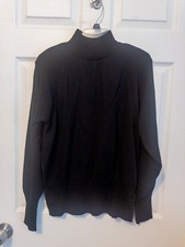 Vintage Koret Black Mock Turtleneck Sweater Size M