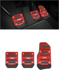 3PCS Car Transmission Pedal Cover Kits, Manual Non-Slip Vehicle Gas and Brake Pa