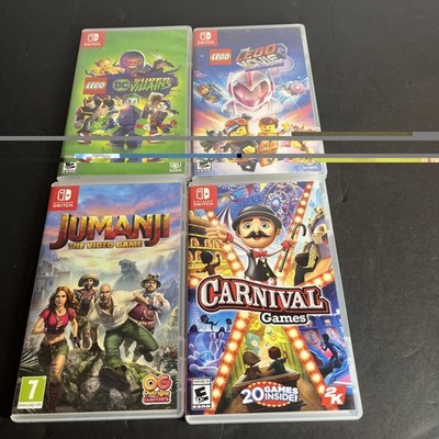 Lot of 4Nintendo Switch Games Lego DC Super Villains, Lego Movie, Jumanji, Carni