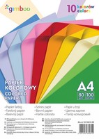 Gimboo Farbiges Papier, A4, 100 Blatt, 80 G/M², 10 Neonfarben 14110215-99
