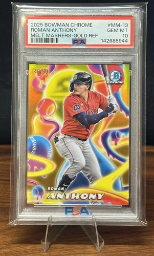 2025 Bowman Chrome ROMAN ANTHONY #/50 Gold Refractor PSA 10 Melt Mashers SP 🔥