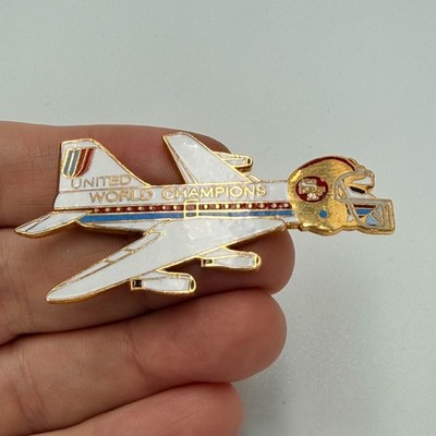 United Airlines World Champions Lapel Pin San Francisco 49ers Jet NFL Football