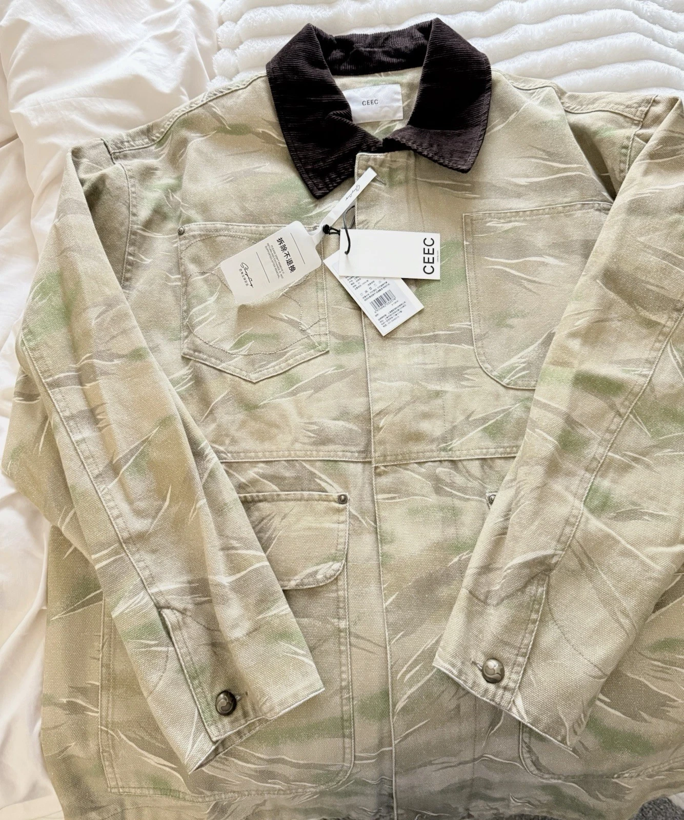 CEEC.LA luxury streetwear, Camouflage Beige Green Jacket 100% authentic, Small image 1