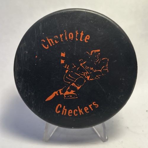 Vintage Charlotte Checkers SHL 1975-76 Official Hockey Game Puck Made in Canada