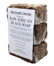 Premium Natural Raw African Black Soap, 3 Pound