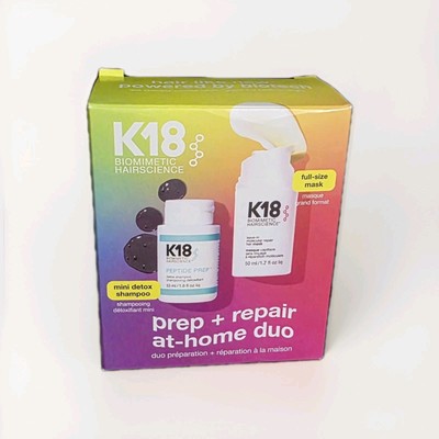 K18 Prep & Repair At Home Duo Kit Detox + Leave In Mask New In Box