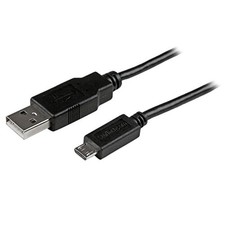 Startech USBAUB1BK 1ft USB A to Micro B Cable Black