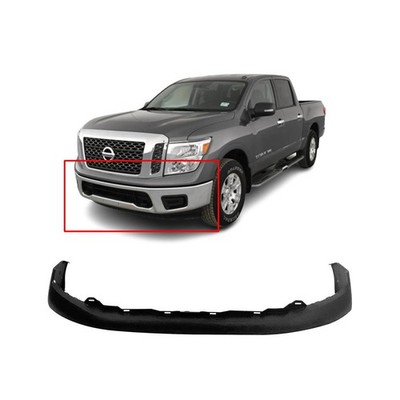 Front Upper Bumper Cover For 2017-2019 Nissan Titan Primed NI1014105