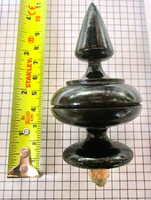 Gebrauchte hochwertige Holzuhr Endst&uuml;ck - schwarz lackiert, H&ouml;he 85mm