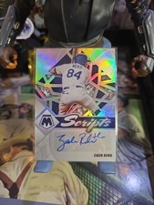 Zach Reks 2022 Panini Mosaic Scripts Silver Prizm Auto #SC-ZR Texas Rangers SSP