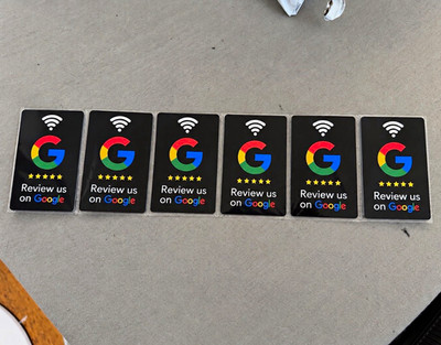 Google NFC Review Cards zum selbstverkauf in kleinen läden 12stk.