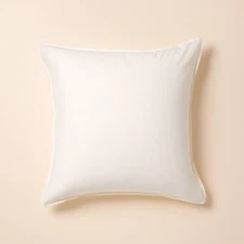 26"x26" Solid Euro Square Throw Pillow Sour Cream - Hearth & Hand