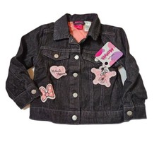 Minnie Mouse Toddler Denim Jacket Size 2T NWT Disney Patch Designs