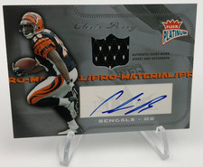 CHRIS PERRY ROOKIE JERSEY AUTO SP/394 Card 2004 Fleer PLATINUM BENGALS MICHIGAN. rookie card picture