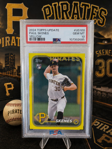 2024 Topps Update Yellow Rookie RC Paul Skenes #US100 PSA 10 Color Match