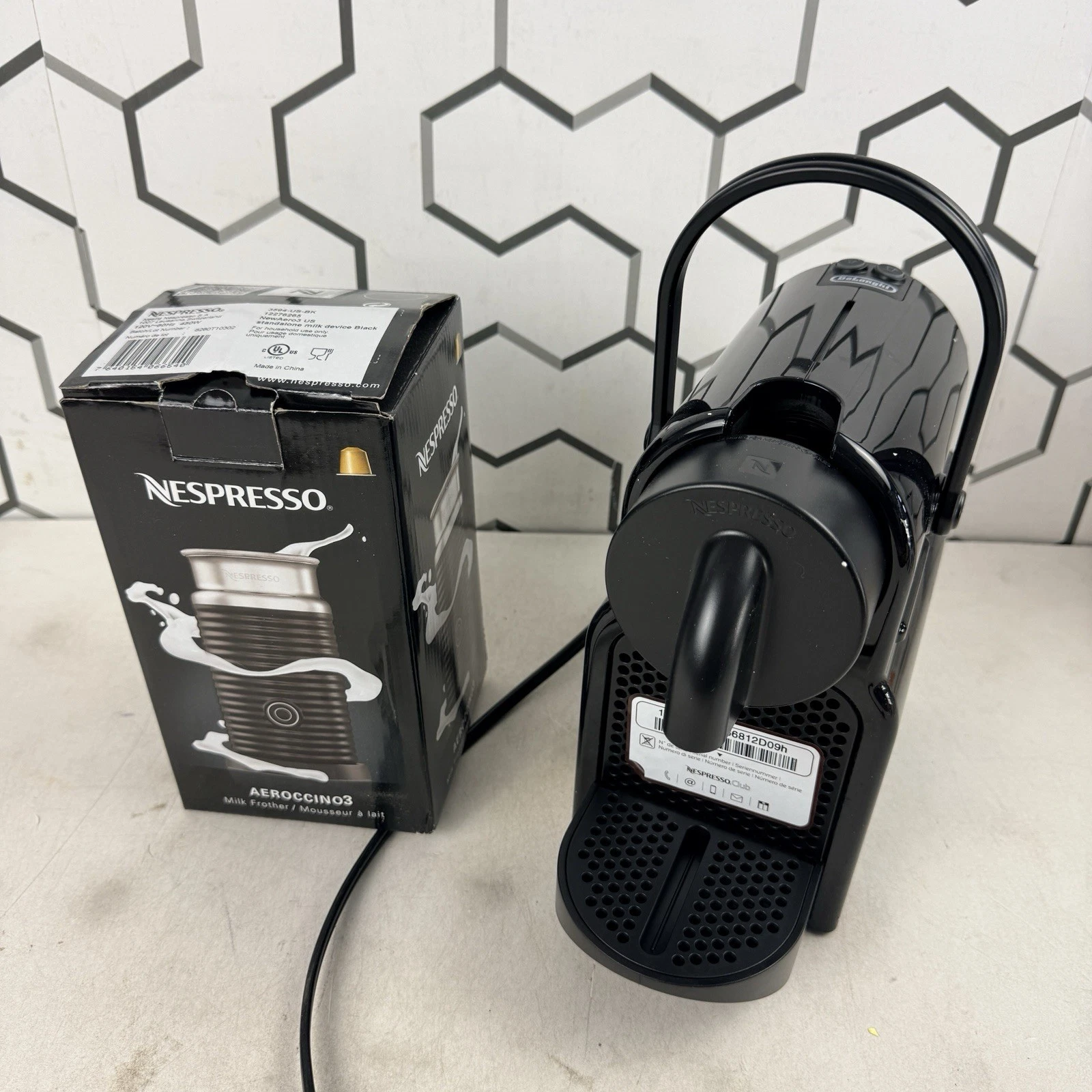 Nespresso Inissia Espresso Machine by De'Longhi with Milk Frother - Black