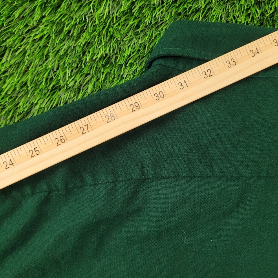 Vintage 90s Northwest-Territory Flannel Button Shirt XL 26x30 Green - Image 4 of 4