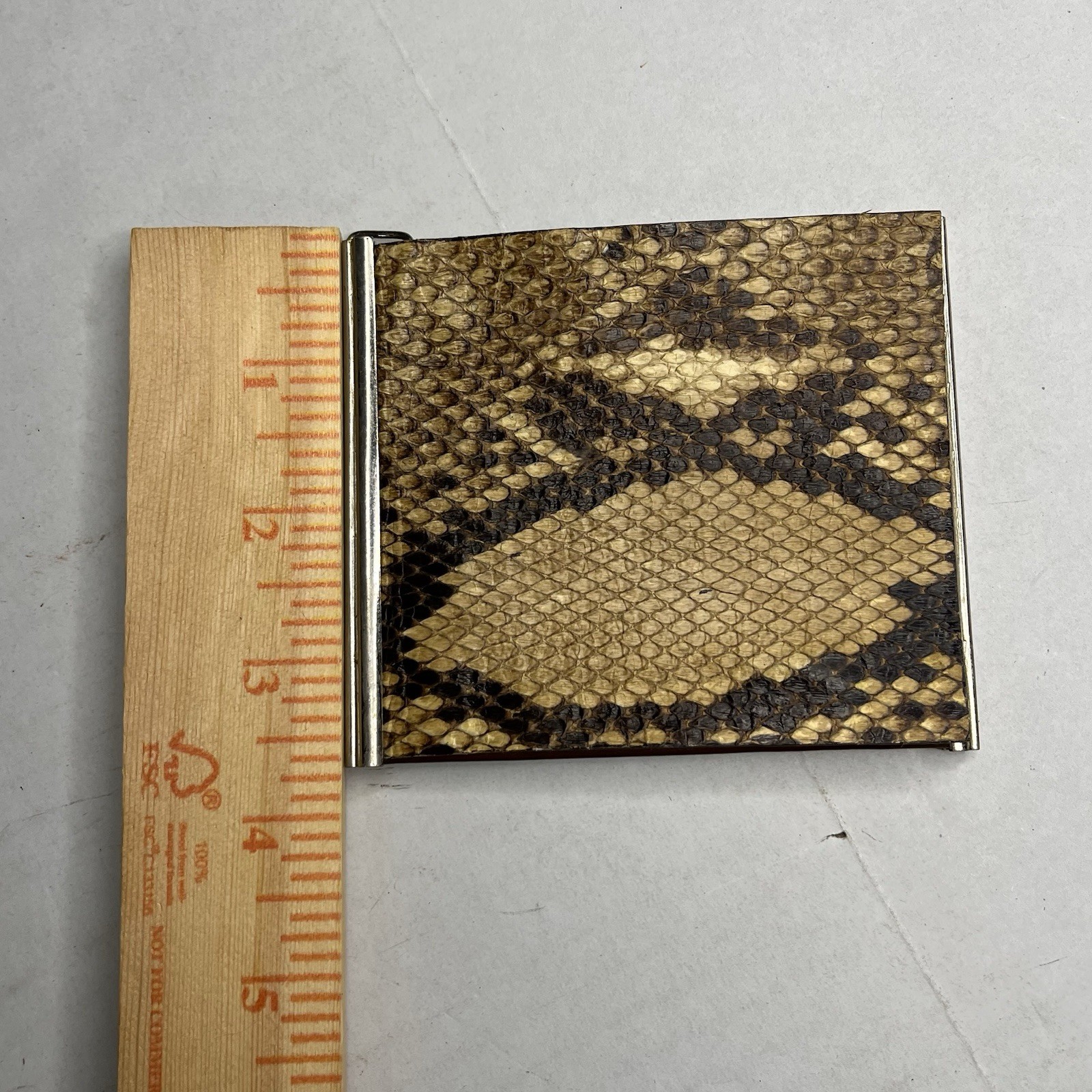 Slim Trifold Python Money Clip Wallet - image 6