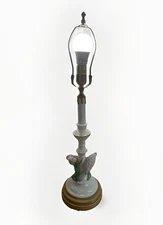 The Bradburn Gallery Porcelain Song Bird Table Lamp with Wood Base - No Shade