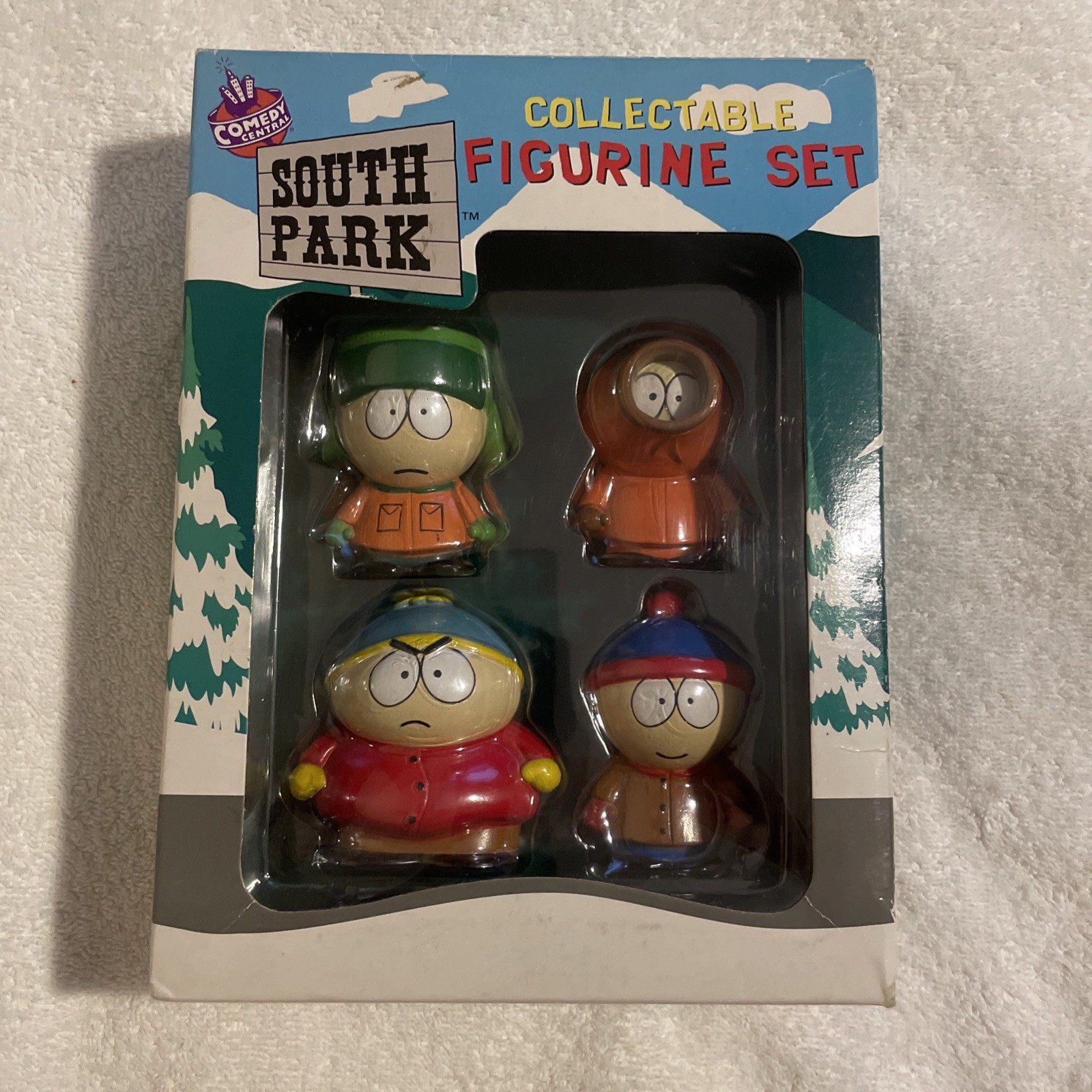South Park Collectable 1998 Figurine Set Kyle, Kenny, Cartman, and Stan