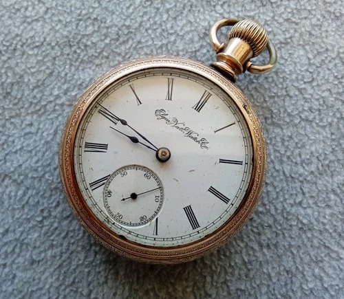1893 Elgin 10K Gold Pocket Watch 18S Model 5 Family History