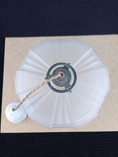 Ancienne Suspension En Verre Pressé Et Moulé Art Déco Abat Jour Vintage Voir📸📸